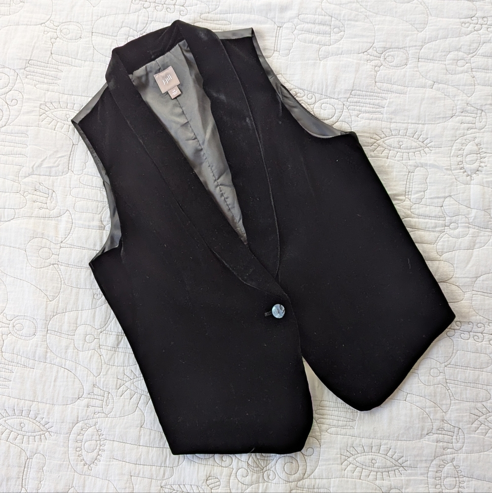 J. Jill black velvet vest